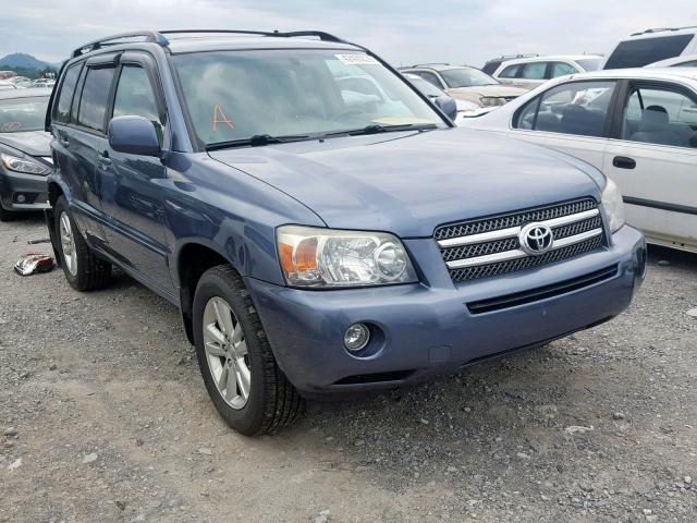 JTEEW21A760015977 - 2006 TOYOTA HIGHLANDER BLUE photo 1