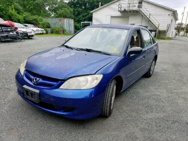 2HGES16354H576290 - 2004 HONDA CIVIC DX V BLUE photo 2