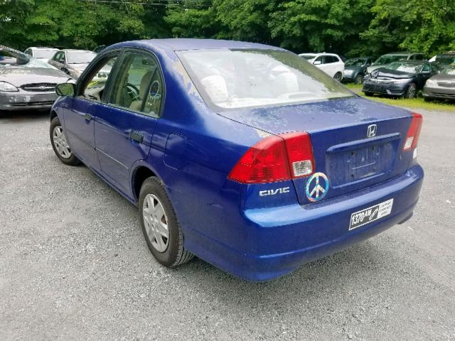 2HGES16354H576290 - 2004 HONDA CIVIC DX V BLUE photo 3