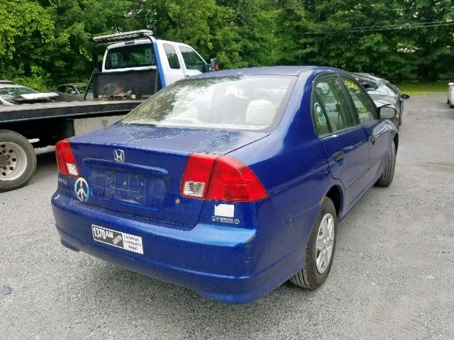 2HGES16354H576290 - 2004 HONDA CIVIC DX V BLUE photo 4