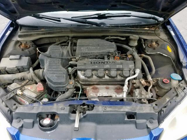 2HGES16354H576290 - 2004 HONDA CIVIC DX V BLUE photo 7