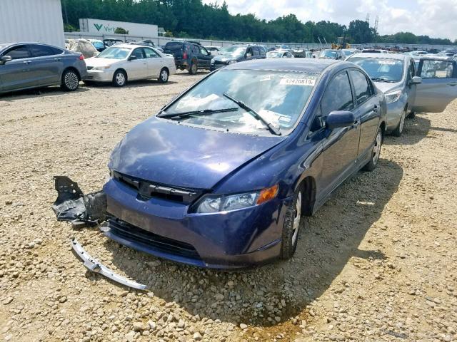 1HGFA16266L075879 - 2006 HONDA CIVIC DX BLUE photo 2