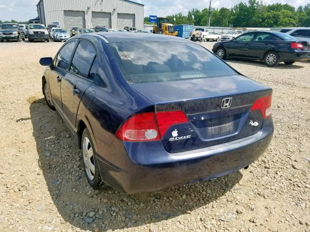 1HGFA16266L075879 - 2006 HONDA CIVIC DX BLUE photo 3