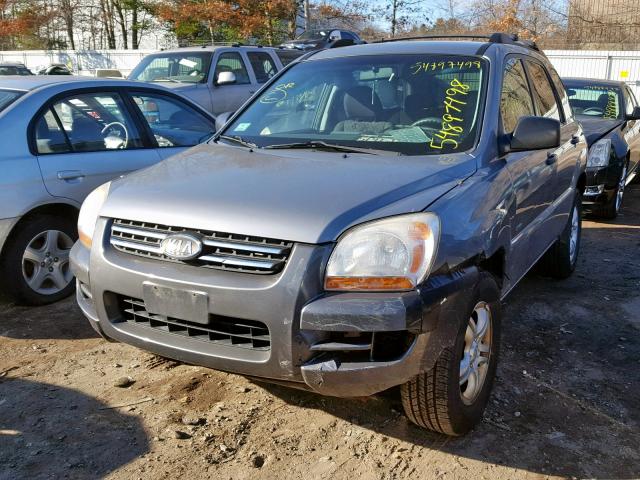 KNDJE723187467114 - 2008 KIA SPORTAGE E SILVER photo 2