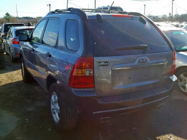 KNDJE723187467114 - 2008 KIA SPORTAGE E SILVER photo 3