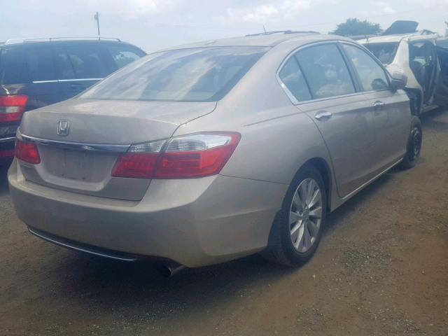 1HGCR2F84DA254680 - 2013 HONDA ACCORD EXL TAN photo 4