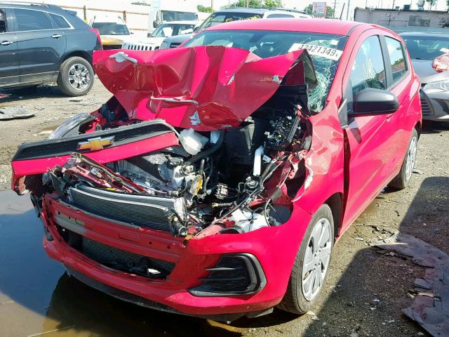 KL8CB6SA8JC425944 - 2018 CHEVROLET SPARK LS RED photo 2