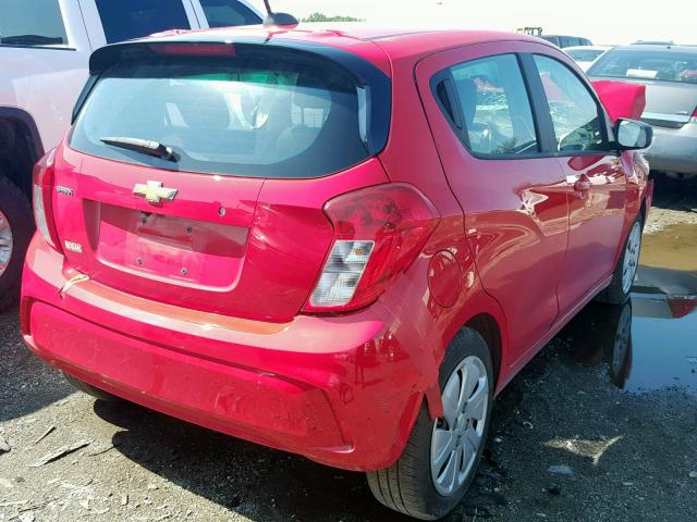 KL8CB6SA8JC425944 - 2018 CHEVROLET SPARK LS RED photo 4