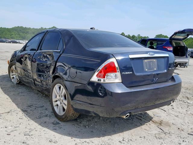 3FAHP08108R168427 - 2008 FORD FUSION SEL BLUE photo 3