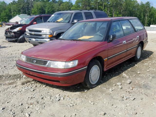 4S3BJ6335R7946971 - 1994 SUBARU LEGACY L RED photo 2