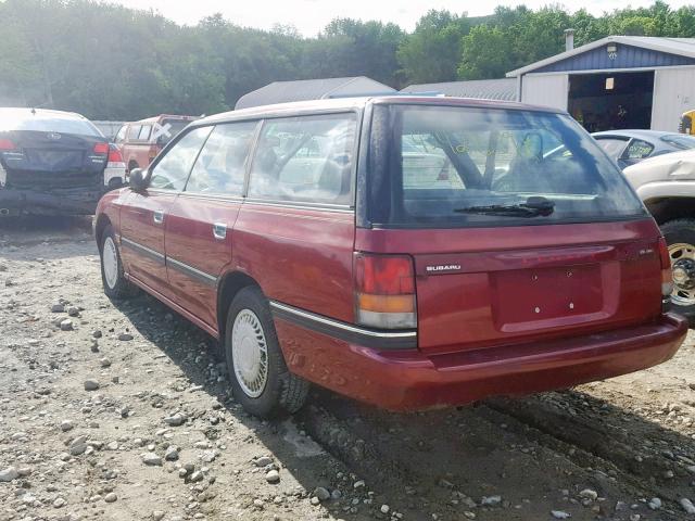 4S3BJ6335R7946971 - 1994 SUBARU LEGACY L RED photo 3