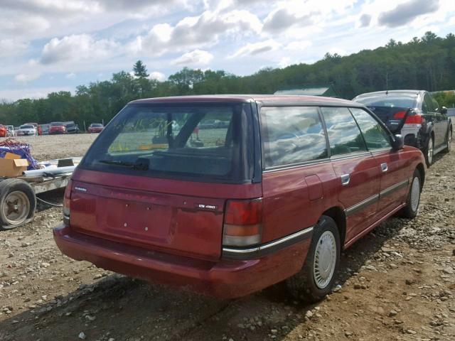 4S3BJ6335R7946971 - 1994 SUBARU LEGACY L RED photo 4