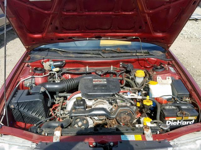 4S3BJ6335R7946971 - 1994 SUBARU LEGACY L RED photo 7