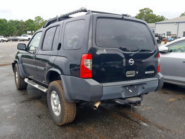 5N1ED28T82C600749 - 2002 NISSAN XTERRA XE BLACK photo 3