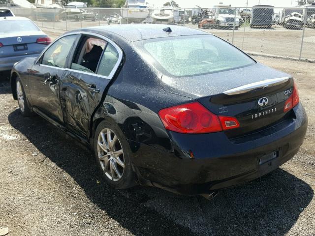 JNKCV61F09M363374 - 2009 INFINITI G37 BLACK photo 3