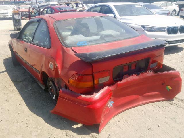 1HGEJ6128WL074619 - 1998 HONDA CIVIC DX RED photo 3