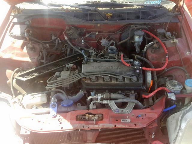 1HGEJ6128WL074619 - 1998 HONDA CIVIC DX RED photo 7