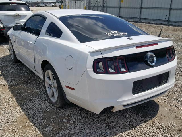 1ZVBP8CF2E5284712 - 2014 FORD MUSTANG GT WHITE photo 3