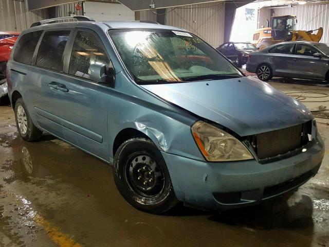 KNDMG4C71B6384738 - 2011 KIA SEDONA LX BLUE photo 1