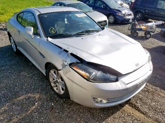 KMHHM66DX8U295533 - 2008 HYUNDAI TIBURON GS SILVER photo 1