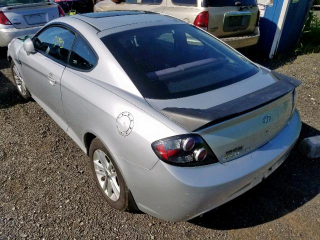 KMHHM66DX8U295533 - 2008 HYUNDAI TIBURON GS SILVER photo 3