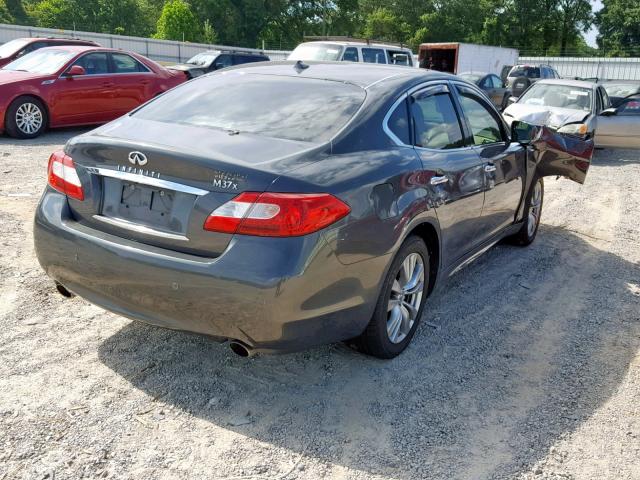 JN1BY1AR9DM601798 - 2013 INFINITI M37 X GRAY photo 4