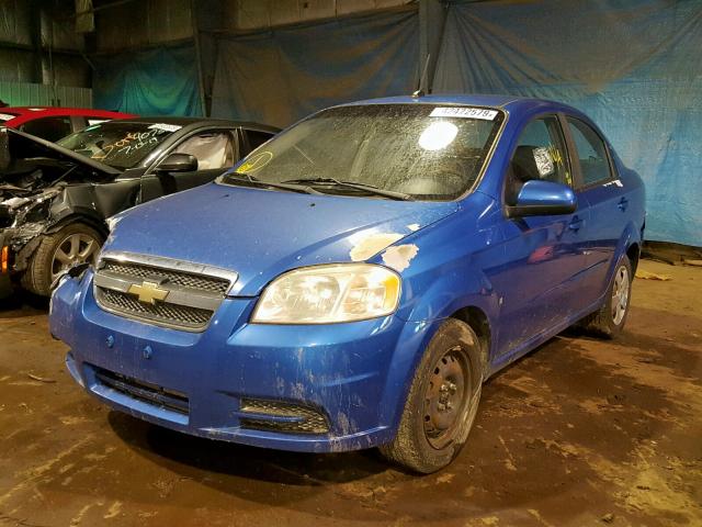 KL1TD56E89B391635 - 2009 CHEVROLET AVEO LS BLUE photo 2