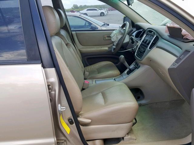 JTEDW21A460012868 - 2006 TOYOTA HIGHLANDER GOLD photo 5