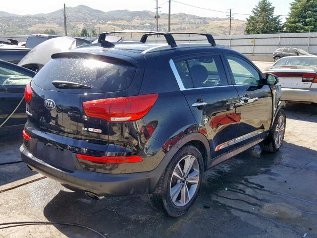 KNDPCCA69E7619186 - 2014 KIA SPORTAGE S BLACK photo 4