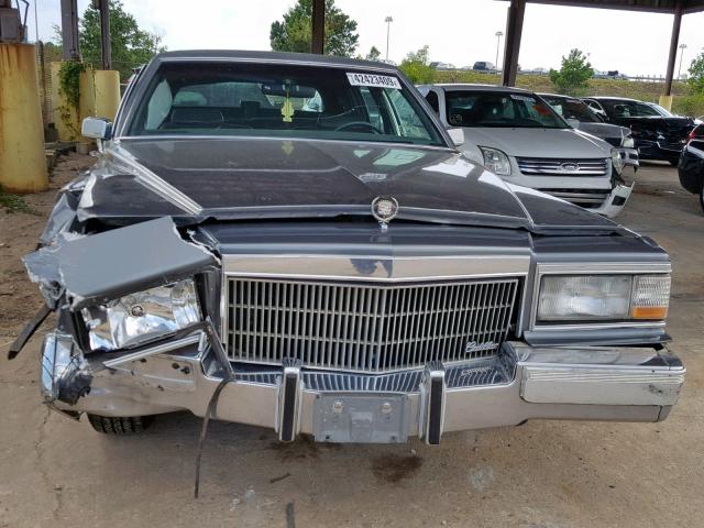 1G6DW5476MR714692 - 1991 CADILLAC BROUGHAM GRAY photo 9