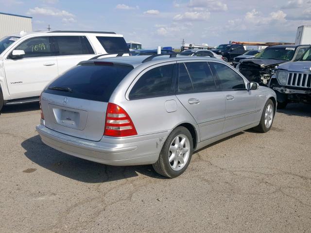 WDBRH61J24F519739 - 2004 MERCEDES-BENZ C 240 SPOR SILVER photo 4