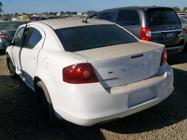 1B3BD4FB3BN617039 - 2011 DODGE AVENGER EX WHITE photo 3