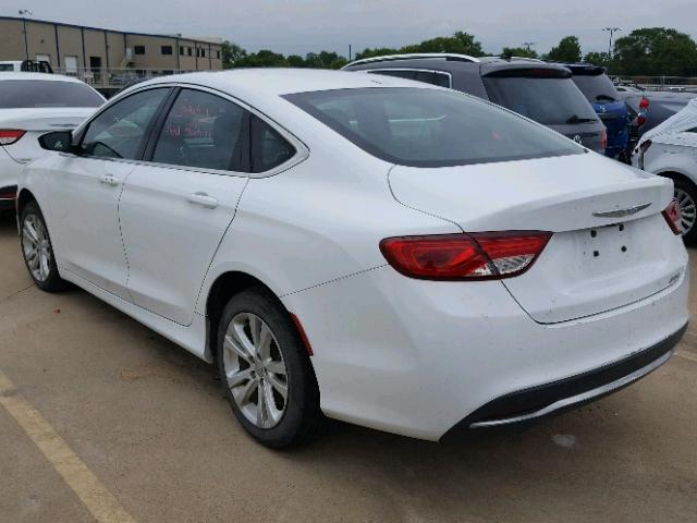 1C3CCCABXFN631053 - 2015 CHRYSLER 200 LIMITE WHITE photo 3