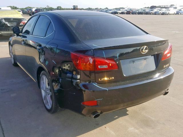 JTHBE262562002773 - 2006 LEXUS IS 350 BLACK photo 3