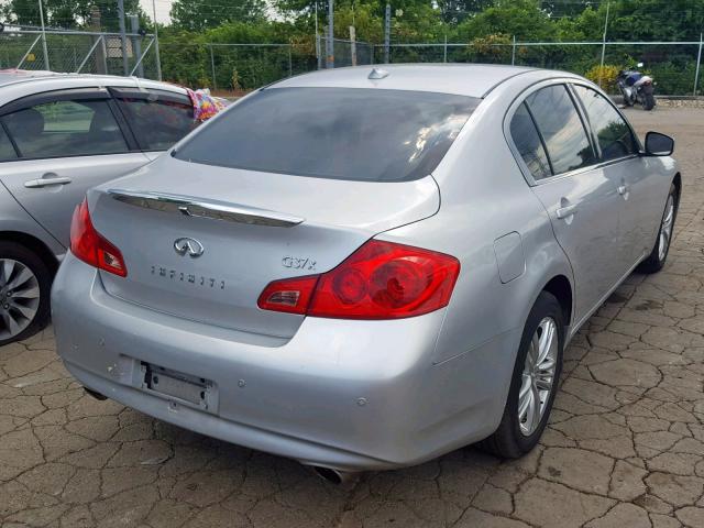 JN1CV6AR0AM460478 - 2010 INFINITI G37 SILVER photo 4