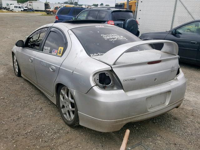 1B3ES66SX4D582488 - 2004 DODGE NEON SRT-4 SILVER photo 3