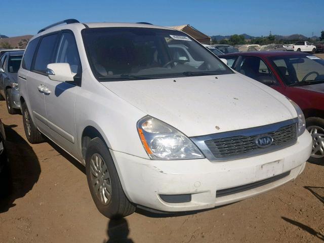 KNDMG4C77B6410663 - 2011 KIA SEDONA LX WHITE photo 1