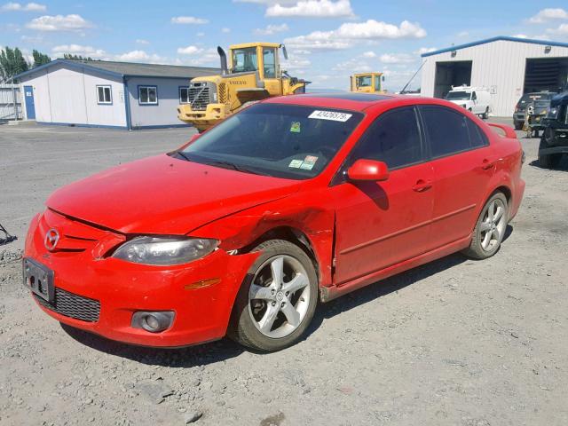 1YVHP84DX65M69449 - 2006 MAZDA 6 S RED photo 2