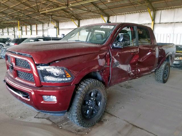 3C6UR5NL3HG571424 - 2017 RAM 2500 LARAM BURGUNDY photo 2