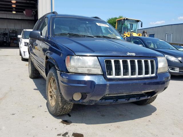 1J4GW48S64C280774 - 2004 JEEP GRAND CHER BLUE photo 1