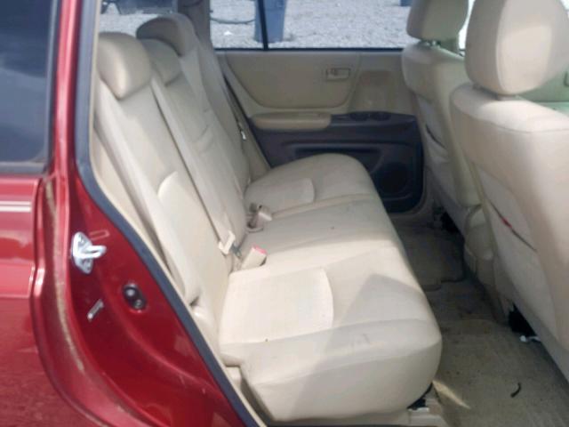 JTEGP21A370130566 - 2007 TOYOTA HIGHLANDER BURGUNDY photo 6