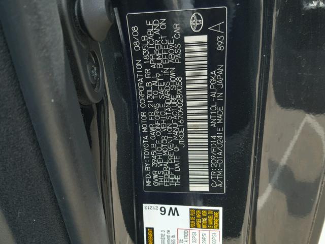 JTKDE167090289058 - 2009 TOYOTA SCION TC Qara foto 10