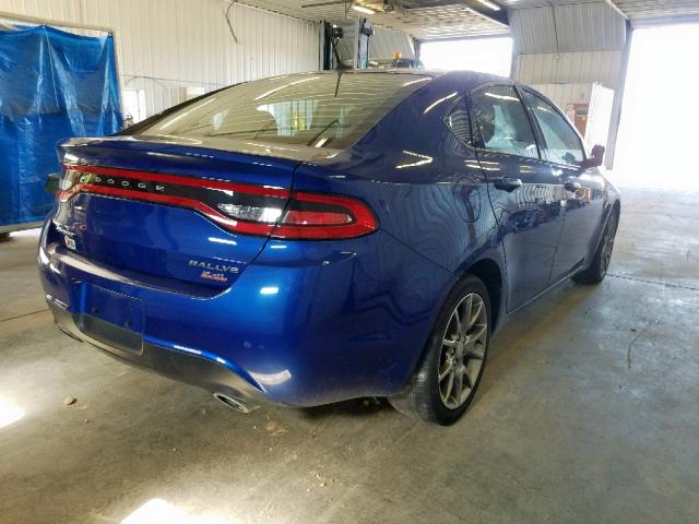 1C3CDFBB9ED860373 - 2014 DODGE DART SXT BLUE photo 4