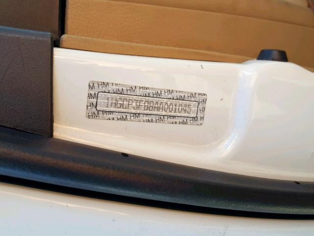 1HGCP3F88AA001045 - 2010 HONDA ACCORD EXL WHITE photo 10