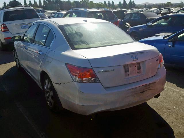 1HGCP3F88AA001045 - 2010 HONDA ACCORD EXL WHITE photo 3