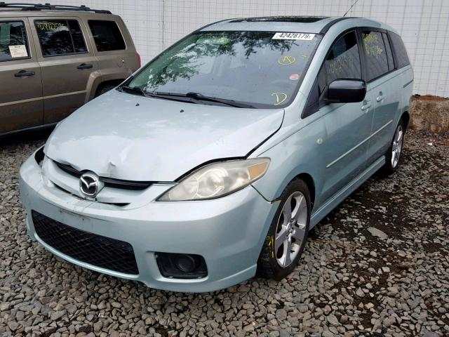 JM1CR29L660108949 - 2006 MAZDA 5 BLUE photo 2