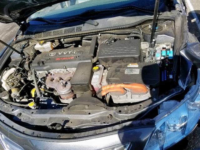 4T1BB46K09U100393 - 2009 TOYOTA CAMRY HYBR GRAY photo 7