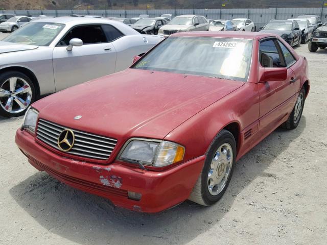 WDBFA63E9RF103251 - 1994 MERCEDES-BENZ SL 320 RED photo 2