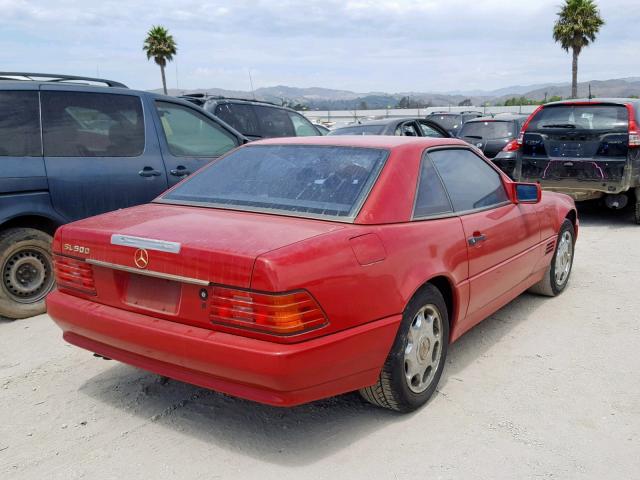 WDBFA63E9RF103251 - 1994 MERCEDES-BENZ SL 320 RED photo 4