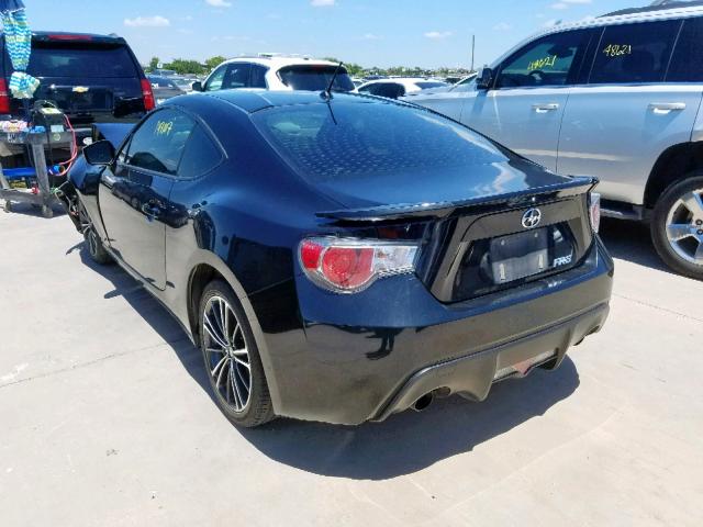 JF1ZNAA12D2725492 - 2013 TOYOTA SCION FR-S BLACK photo 3